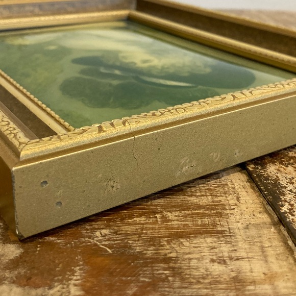 Convex Bubble Glass Framed Portrait Print Ornate Gold Frame 8x10 Victorian Lady - Picture 16 of 16